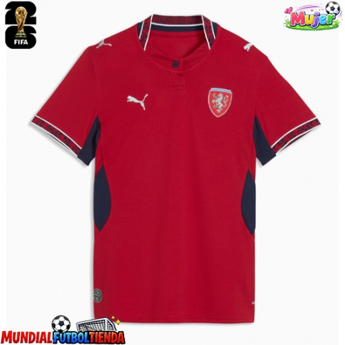 Camiseta República Checa Primera Equipación Replica Mundial 2026 para mujer mangas cortas